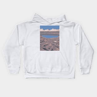 Askja Caldera in Central Highlands of Iceland WPA Art Deco Poster Kids Hoodie